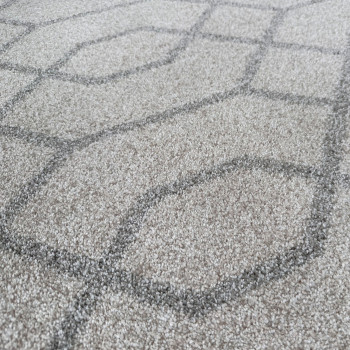 Signature Rugs Otto Geo Links Rug - 200 x 300 cm, Grey/Beige