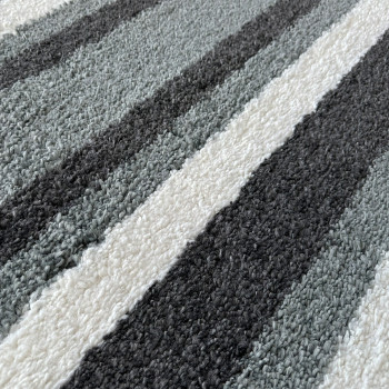 Signature Rugs Laine Stripe Rug - 160 x 230 cm, Smoke Blue/Grey