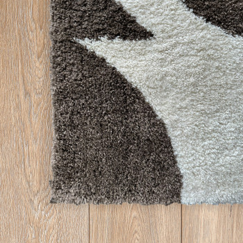 Signature Rugs Laine Contrast Walnut Rug - 200 x 290 cm, Brown/White