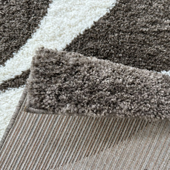 Signature Rugs Laine Contrast Walnut Rug - 200 x 290 cm, Brown/White