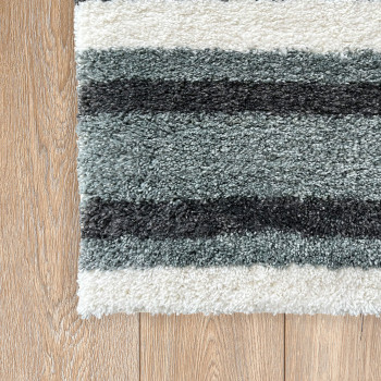 Signature Rugs Laine Stripe Rug  - 200 x 290 cm, Smoke Blue/Grey