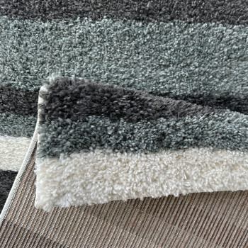 Signature Rugs Laine Stripe Rug  - 200 x 290 cm, Smoke Blue/Grey