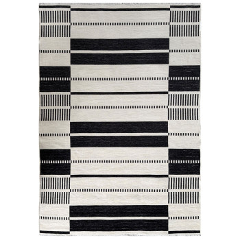 Signature Rugs Harlow Reversible Block Rug - 120 x 170 cm, Black/White
