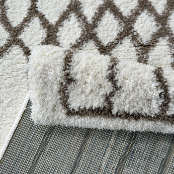 Signature Rugs Aida Moroc Rug - 160 x 230 cm, White & Brown