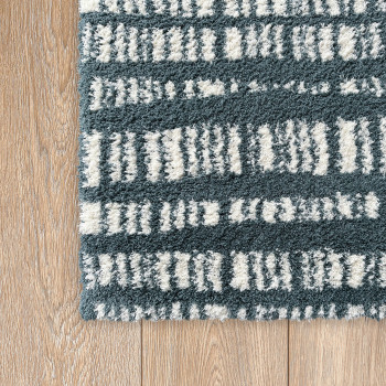 Signature Rugs Aida Ridge Rug - 200 x 290 cm, Blue & White