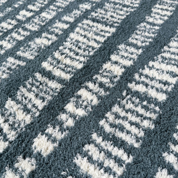 Signature Rugs Aida Ridge Rug - 200 x 290 cm, Blue & White
