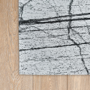 Signature Rugs Aubrey Bianc Rug - 80 x 300 cm, White/Black
