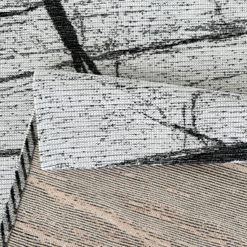 Signature Rugs Aubrey Bianc Rug - 80 x 300 cm, White/Black