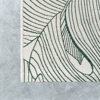 Signature Rugs Emilia Monstera Rug - 200 x 290 cm, Ivory/Green