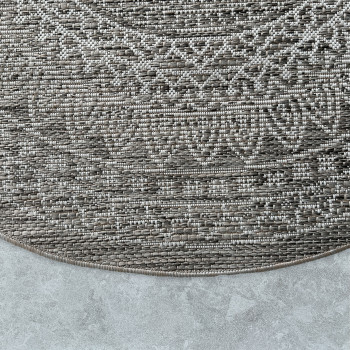 Signature Rugs Porto Loom Round Rug - 120 cm, Taupe