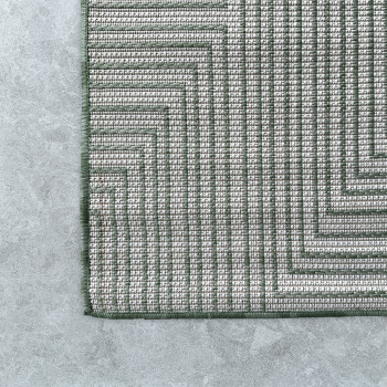 Signature Rugs Porto Axis Rug - 200 x 290 cm, Green/White