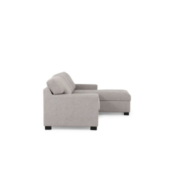 Baxter Sofa Bed With Chaise, Light Grey