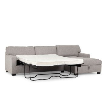 Baxter Sofa Bed With Chaise, Light Grey
