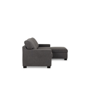 Baxter Sofa Bed With Chaise, Dark Grey