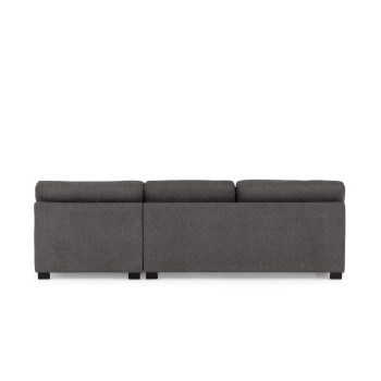 Baxter Sofa Bed With Chaise, Dark Grey