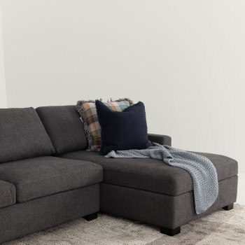 Baxter Sofa Bed With Chaise, Dark Grey