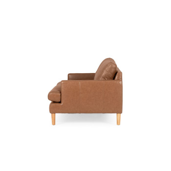 Brooklyn 2 Seater Leather Sofa, Mocha