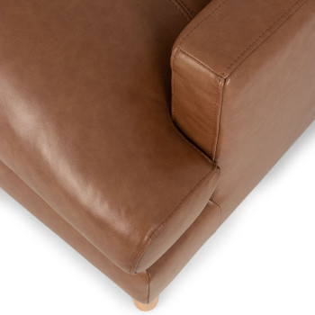 Brooklyn 2 Seater Leather Sofa, Mocha