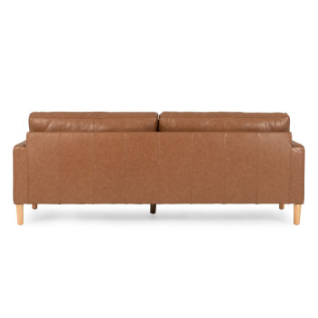 Brooklyn 3 Seater Leather Sofa, Mocha