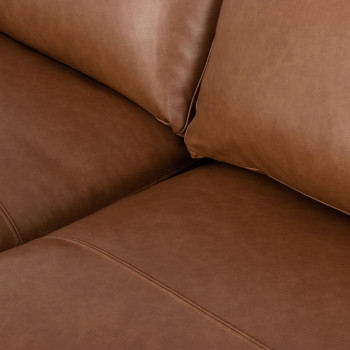 Brooklyn 3 Seater Leather Sofa, Mocha