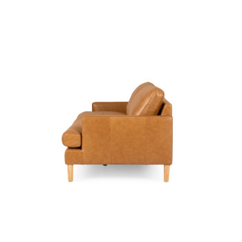 Brooklyn 3 Seater Leather Sofa, Tan