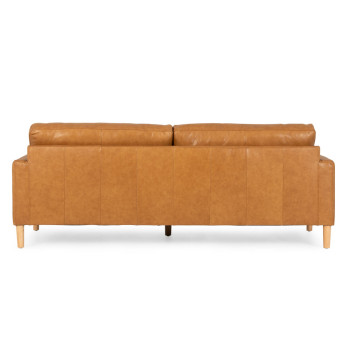 Brooklyn 3 Seater Leather Sofa, Tan