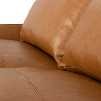 Brooklyn 3 Seater Leather Sofa, Tan