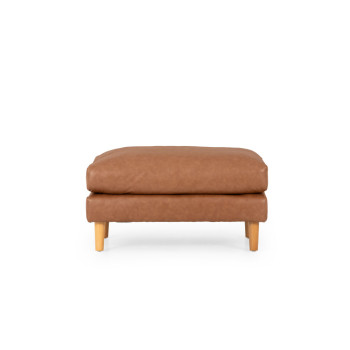 Brooklyn Ottoman Leather, Mocha