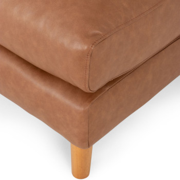 Brooklyn Ottoman Leather, Mocha