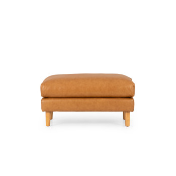 Brooklyn Ottoman Leather, Tan