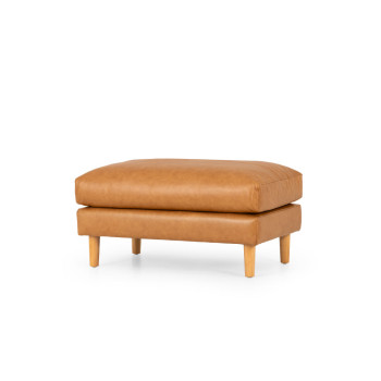 Brooklyn Ottoman Leather, Tan
