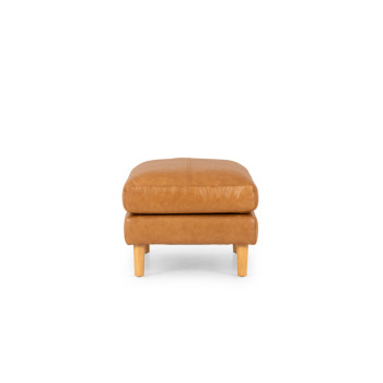 Brooklyn Ottoman Leather, Tan