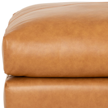 Brooklyn Ottoman Leather, Tan