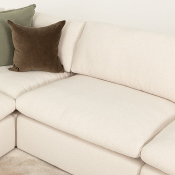 Ashleigh Modular 1.5 Seater Armless Sofa, Cream