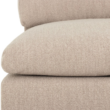 Ashleigh Modular 1.5 Seater Armless Sofa, Taupe