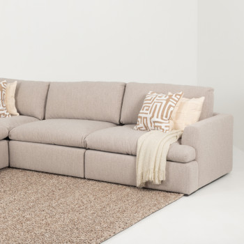 Ashleigh Modular 1.5 Seater Armless Sofa, Taupe