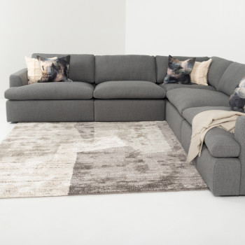 Ashleigh Modular 1.5 Seater Armless Sofa, Grey