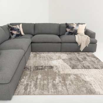Ashleigh Modular 1.5 Seater Armless Sofa, Grey