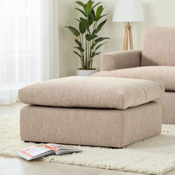 Ashleigh Modular Ottoman, Taupe