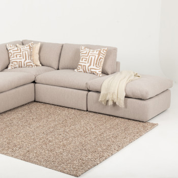 Ashleigh Modular Ottoman, Taupe