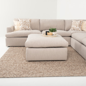 Ashleigh Modular Ottoman, Taupe