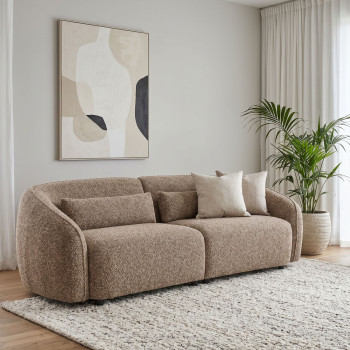 Avana 3 Seater Sofa, Brown