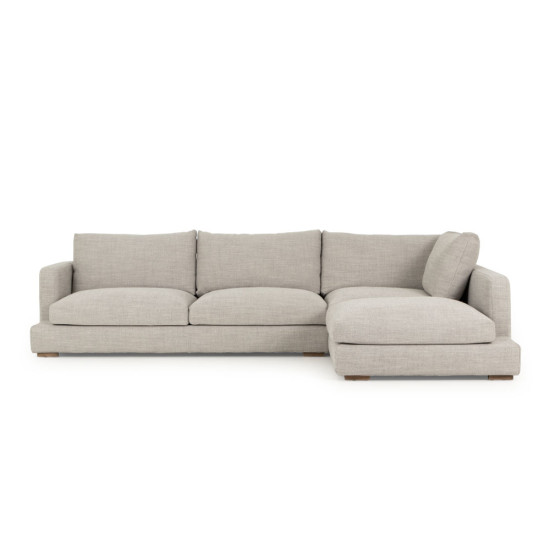 Stellar Right Hand Facing Chaise Sofa, Light Grey