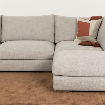 Stellar Right Hand Facing Chaise Sofa, Light Grey