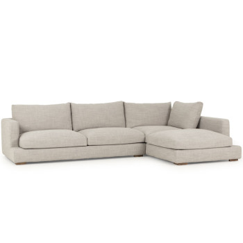 Stellar Right Hand Facing Chaise Sofa, Light Grey