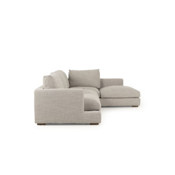 Stellar Right Hand Facing Chaise Sofa, Light Grey