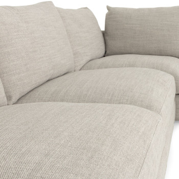 Stellar Right Hand Facing Chaise Sofa, Light Grey