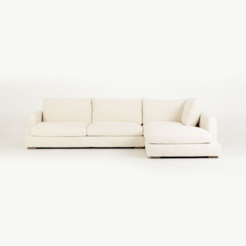 Stellar Right Hand Facing Chaise Sofa, Ivory