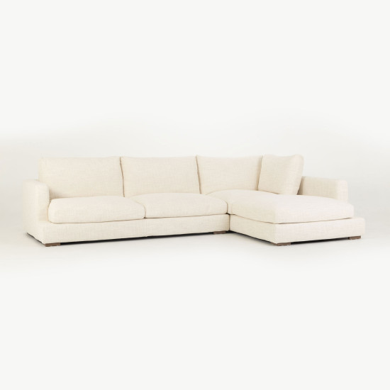 Stellar Right Hand Facing Chaise Sofa, Ivory