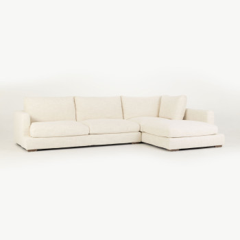 Stellar Right Hand Facing Chaise Sofa, Ivory